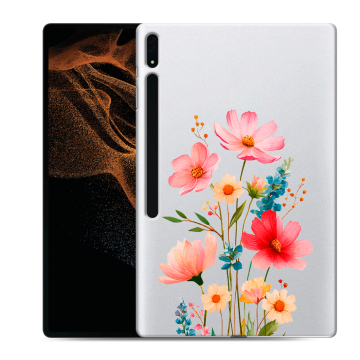 Силиконовый чехол на Samsung Galaxy Tab S8 Ultra с принтом Цветы