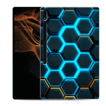 Силиконовый чехол на Samsung Galaxy Tab S8 Ultra с принтом Неоновые соты