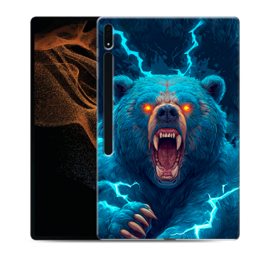 Силиконовый чехол на Samsung Galaxy Tab S8 Ultra с принтом Медведь