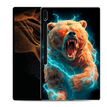 Силиконовый чехол на Samsung Galaxy Tab S8 Ultra с принтом Медведь