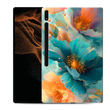 Силиконовый чехол на Samsung Galaxy Tab S8 Ultra с принтом Цветы