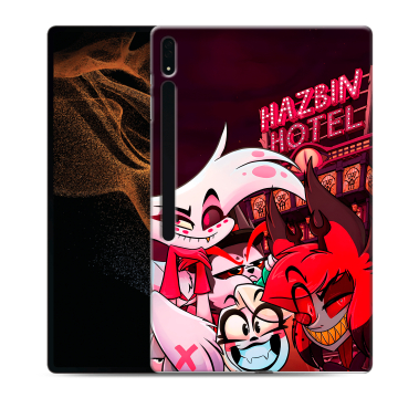 Силиконовый чехол на Samsung Galaxy Tab S8 Ultra с принтом Hazbin Hotel Отель Хазбин
