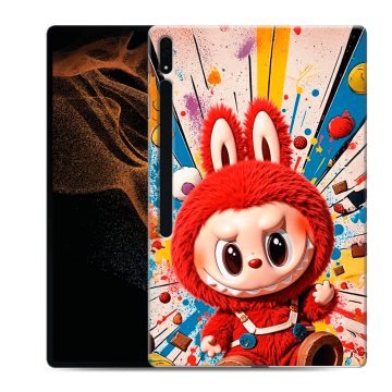 Силиконовый чехол на Samsung Galaxy Tab S8 Ultra с принтом Labubu Лабубу
