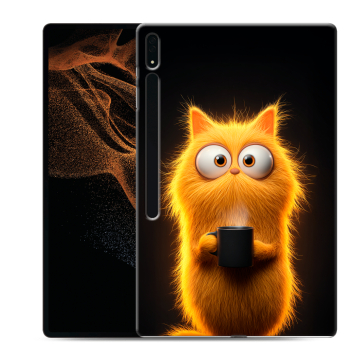 Силиконовый чехол на Samsung Galaxy Tab S8 Ultra с принтом Смешной кот