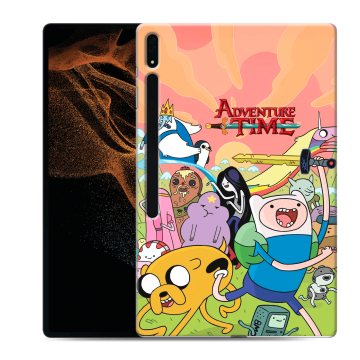 Силиконовый чехол на Samsung Galaxy Tab S8 Ultra с принтом Adventure time Время приключений