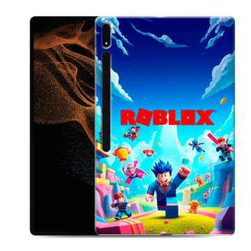 Силиконовый чехол на Samsung Galaxy Tab S8 Ultra с принтом Roblox Роблокс