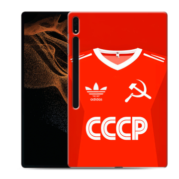 Силиконовый чехол на Samsung Galaxy Tab S8 Ultra с принтом Флаг Герб СССР