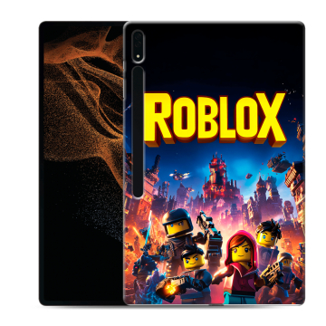 Силиконовый чехол на Samsung Galaxy Tab S8 Ultra с принтом Roblox Роблокс