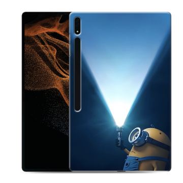 Силиконовый чехол на Samsung Galaxy Tab S8 Ultra с принтом Миньоны