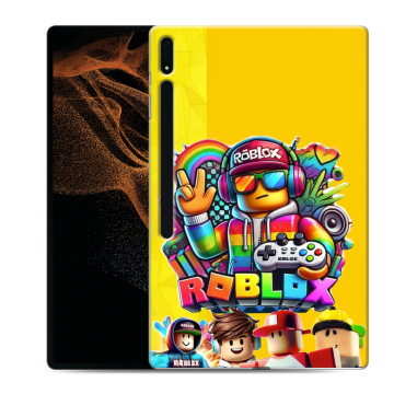 Силиконовый чехол на Samsung Galaxy Tab S8 Ultra с принтом Roblox Роблокс