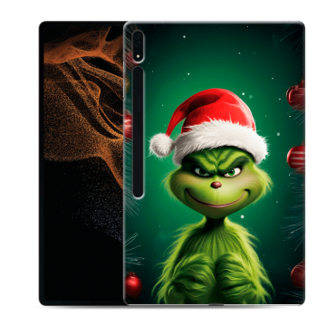 Силиконовый чехол на Samsung Galaxy Tab S8 Ultra с принтом Гринч Новый год Рождество