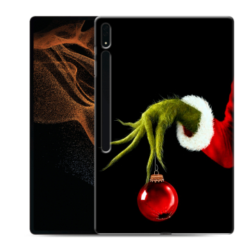 Силиконовый чехол на Samsung Galaxy Tab S8 Ultra с принтом Новый год Гринч