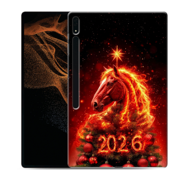 Силиконовый чехол на Samsung Galaxy Tab S8 Ultra с принтом Новый год