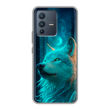 Силиконовый чехол на Vivo V23 с принтом бабочки саккура Силиконовый чехол на Vivo V23 с принтом бабочки саккура