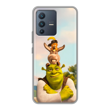 Силиконовый чехол на Vivo V23 с принтом Шрек Shrek