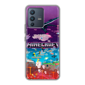 Силиконовый чехол на Vivo V23 с принтом Майнкрафт Minecraft Силиконовый чехол на Vivo V23 с принтом Майнкрафт Minecraft