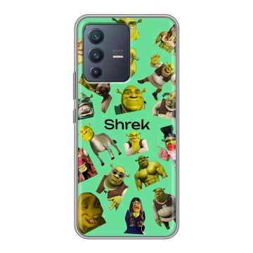 Силиконовый чехол на Vivo V23 с принтом Шрек Shrek