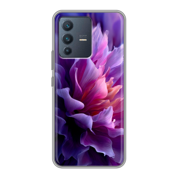 Силиконовый чехол на Vivo V23 с принтом женский цветы Силиконовый чехол на Vivo V23 с принтом женский цветы