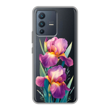 Силиконовый чехол на Vivo V23 с принтом Цветы орхидеи