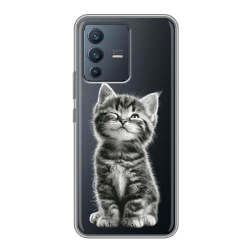 Силиконовый чехол на Vivo V23 с принтом Котенок Силиконовый чехол на Vivo V23 с принтом Котенок