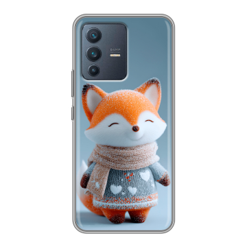 Силиконовый чехол на Vivo V23 с принтом Лиса