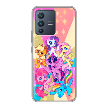 Силиконовый чехол на Vivo V23 с принтом My little pony Дружба чудо Силиконовый чехол на Vivo V23 с принтом My little pony Дружба чудо
