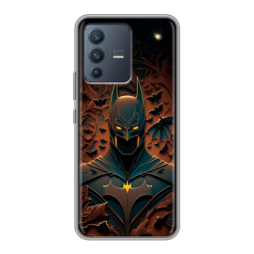 Силиконовый чехол на Vivo V23 с принтом Batman Бэтмен