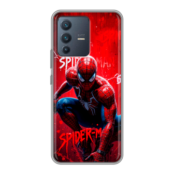 Силиконовый чехол на Vivo V23 с принтом Spiderman Человек паук Силиконовый чехол на Vivo V23 с принтом Spiderman Человек паук