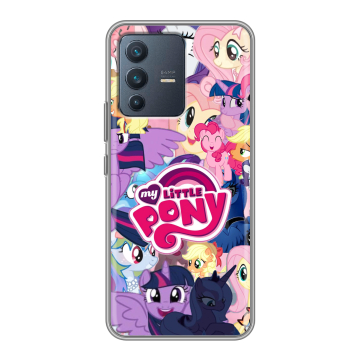 Силиконовый чехол на Vivo V23 с принтом My little pony Дружба чудо