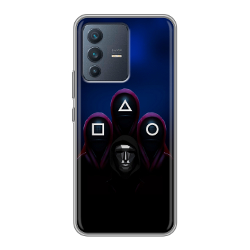 Силиконовый чехол на Vivo V23 с принтом Игра Кальмара