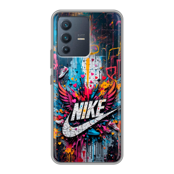 Силиконовый чехол на Vivo V23 с принтом Nike Найк Силиконовый чехол на Vivo V23 с принтом Nike Найк