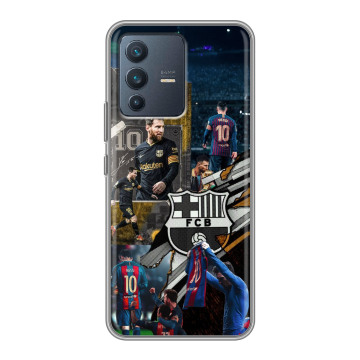 Силиконовый чехол на Vivo V23 с принтом Messi Barcelona Силиконовый чехол на Vivo V23 с принтом Messi Barcelona