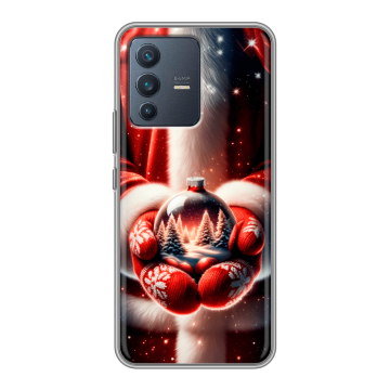 Силиконовый чехол на Vivo V23 с принтом Новый год