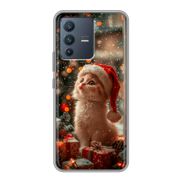 Силиконовый чехол на Vivo V23 с принтом Новый год