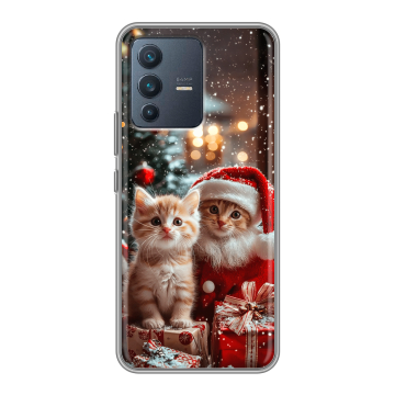 Силиконовый чехол на Vivo V23 с принтом Новый год