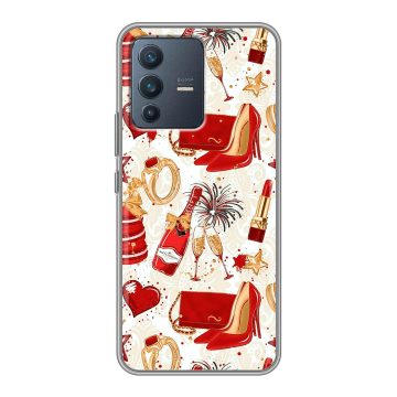 Силиконовый чехол на Vivo V23 с принтом Новый год