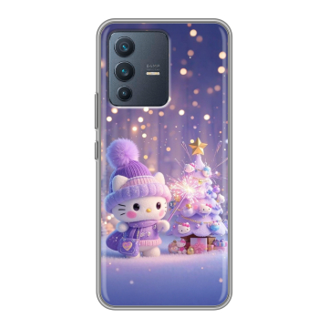Силиконовый чехол на Vivo V23 с принтом Новый год Силиконовый чехол на Vivo V23 с принтом Новый год