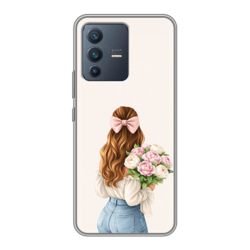 Силиконовый чехол на Vivo V23 с принтом женский Силиконовый чехол на Vivo V23 с принтом женский