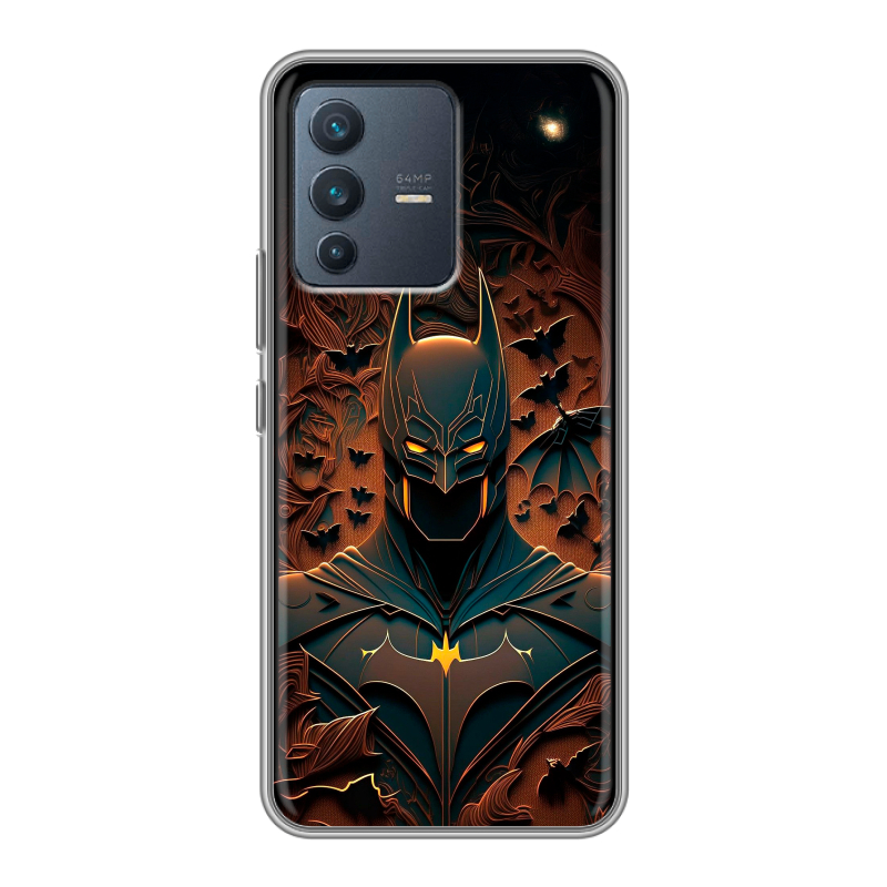 Силиконовый чехол на Vivo V23 с принтом Batman Бэтмен Силиконовый чехол на Vivo V23 с принтом Batman Бэтмен