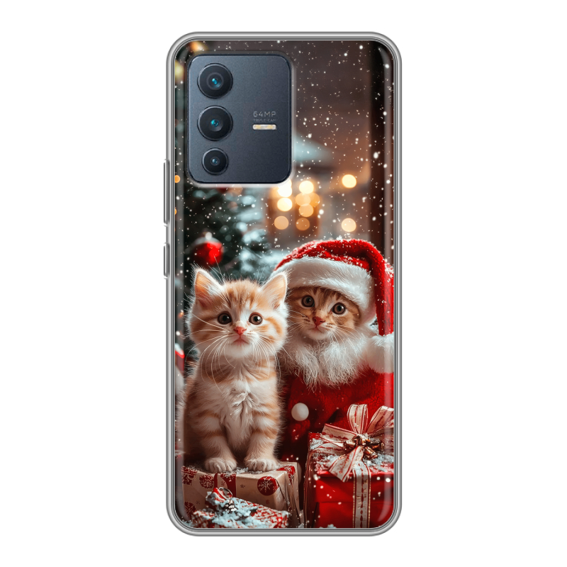 Силиконовый чехол на Vivo V23 с принтом Новый год Силиконовый чехол на Vivo V23 с принтом Новый год