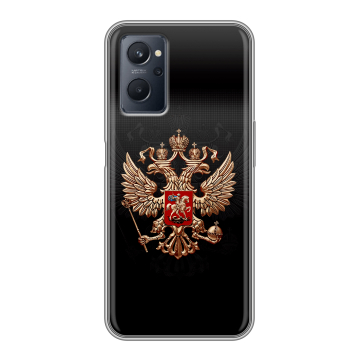 Силиконовый чехол на Realme 9i с принтом Герб России