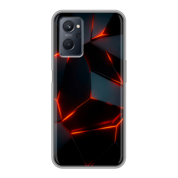 Силиконовый чехол на Realme 9i с принтом Яркие абстракции