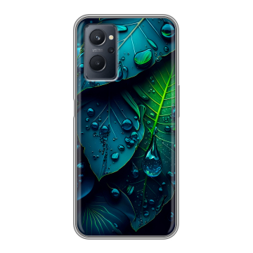 Силиконовый чехол на Realme 9i с принтом Листья
