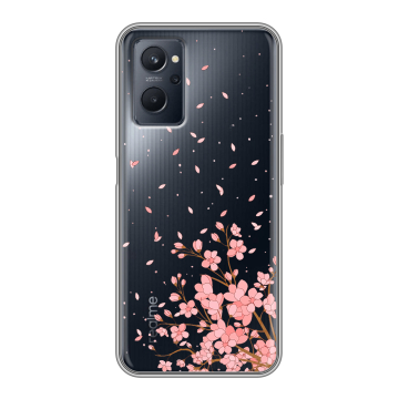 Силиконовый чехол на Realme 9i с принтом Ветка сакуры Силиконовый чехол на Realme 9i с принтом Ветка сакуры
