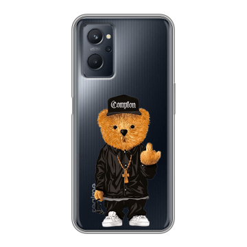 Силиконовый чехол на Realme 9i с принтом Мишка Силиконовый чехол на Realme 9i с принтом Мишка