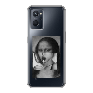 Силиконовый чехол на Realme 9i с принтом Мона Лиза Силиконовый чехол на Realme 9i с принтом Мона Лиза