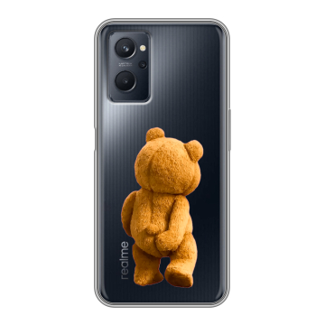 Силиконовый чехол на Realme 9i с принтом Медведь Силиконовый чехол на Realme 9i с принтом Медведь