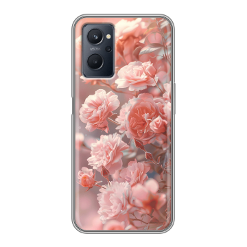 Силиконовый чехол на Realme 9i с принтом Розовые розы Силиконовый чехол на Realme 9i с принтом Розовые розы
