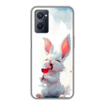 Силиконовый чехол на Realme 9i с принтом кролик зайчик Силиконовый чехол на Realme 9i с принтом кролик зайчик
