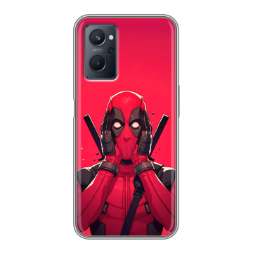 Силиконовый чехол на Realme 9i с принтом Дедпул Deadpool Силиконовый чехол на Realme 9i с принтом Дедпул Deadpool